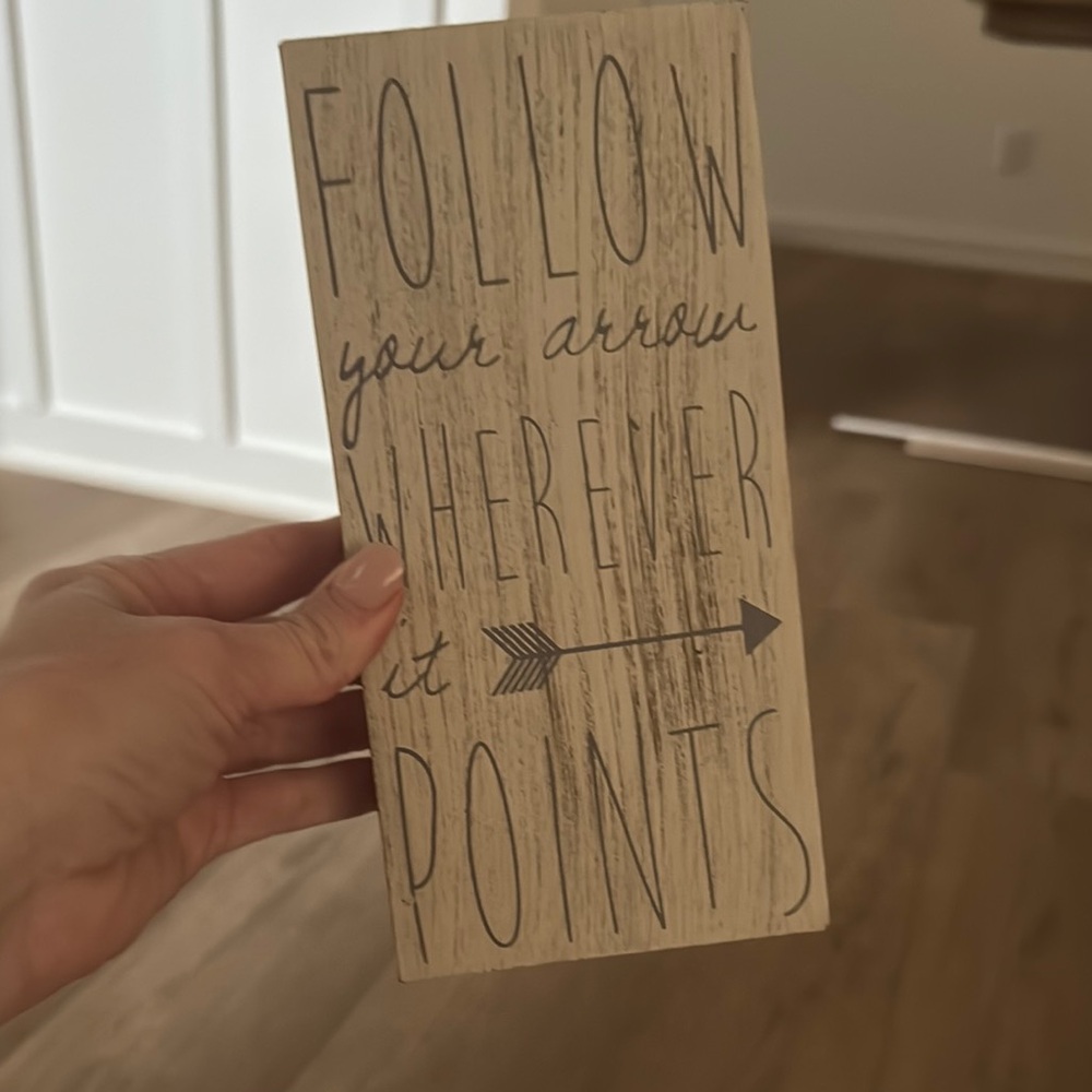 Rustic Wooden Sign with Inspirational Quote